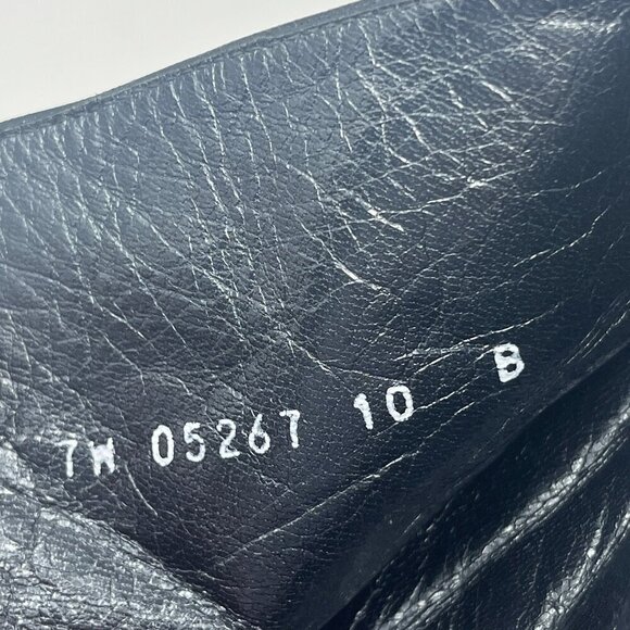 Stuart Weitzman ankle boots 10B black leather square toe y2k 90s - Picture 12 of 16